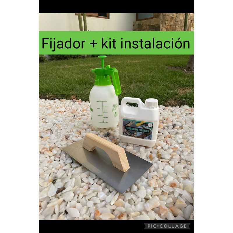 GENERICO - Fijador para piedras (rinde 10 a 12m2) + kit + envio