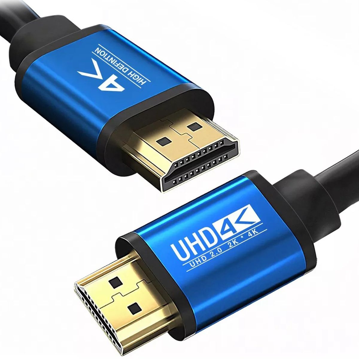 GENERICO - Pack 2 Cables Hdmi 4k Uhd V 2.0 2160p 5 Metros Alta Rapidez