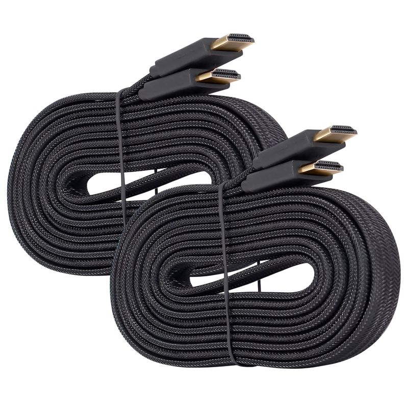 GENERICO - Pack 2 Cable Hdmi 5 Metros 2.0 Ultra Hd 4k 3d Alta Velocidad