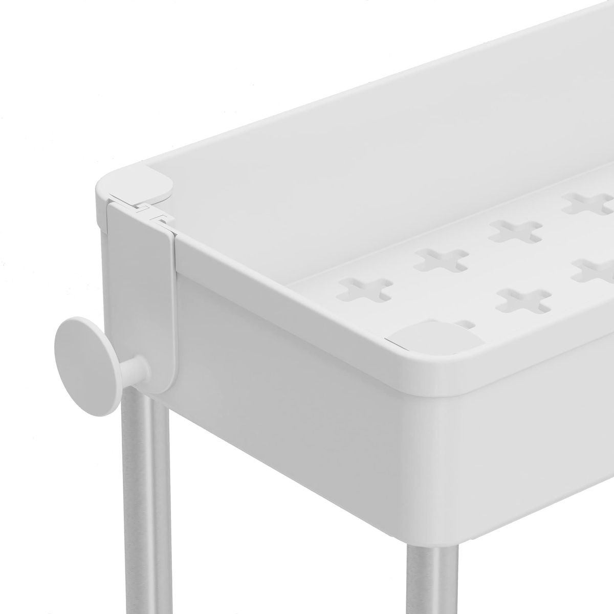 GENERICO - Carrito Carro Organizador Ruedas Multiuso 4 Niveles-Blanco M