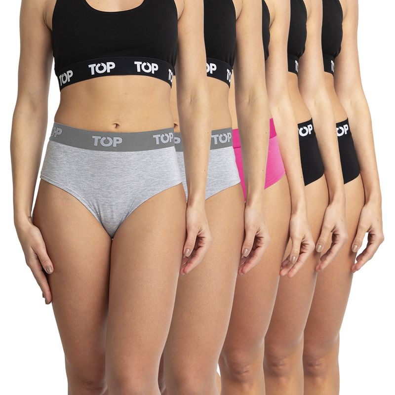 TOP - Calzón Hikini Algodón con Elástico Pack 5 C1 Top