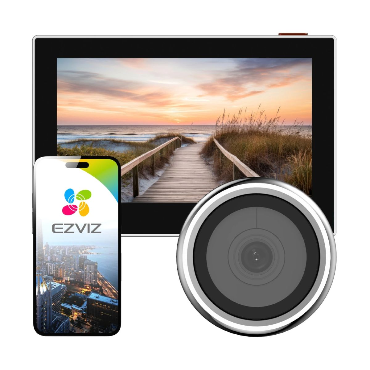 EZVIZ - Mirilla Wifi Ezviz Hp2 1080p 4,3 Pulgadas Bateria