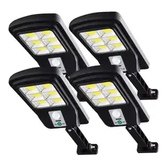 GENERICO - Pack 4 Foco Solar Led Exterior Con Sensor De Movimiento Ip65