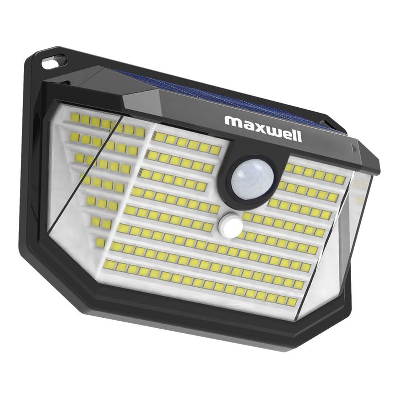 GENERICO - Foco Solar Maxwell 178 Led Exterior Pared Unitario + Sensor Luz Fría