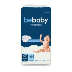 BEBESIT - Pañales BeBaby Premium By XG 56u Hipoalergénico