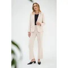 MA GRIFFE - Blazer Dos Botones Beige Magriffe