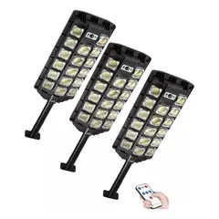 GENERICO - X3 Foco Led Exterior Con Sensor Movimiento Focos Solar 1000w Color de la carcasa Negro Foco Solar 1000w W7100A-6 Color de la luz Blanco frío