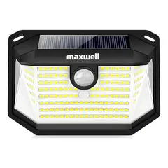 GENERICO - Foco Solar Maxwell 178 Led Exterior Pared Unitario + Sensor Luz cálida