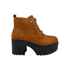 PAND G - Botín Camel Plataforma Mujer