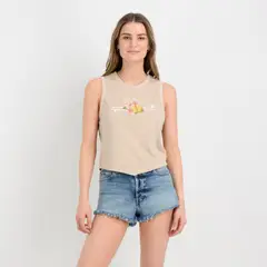 O'NEILL - POLERA SIN MANGAS TROPICAL SURF BEIGE OSCURO