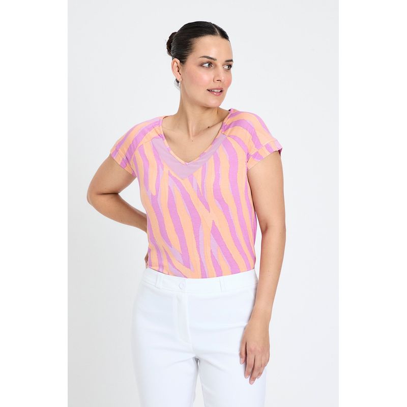 ASH - Polera Manga Corta Morado Mujer Ash