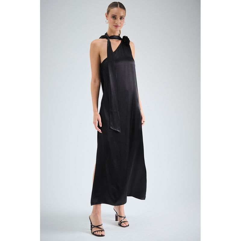 IO - Vestido Largo Negro Mujer Io