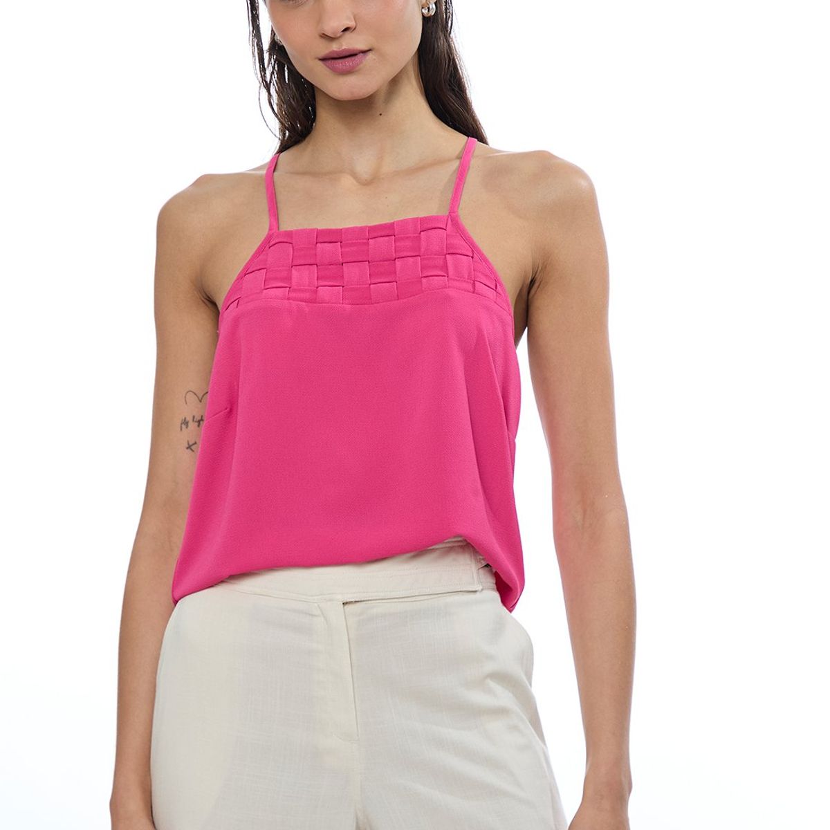 IO - Blusa Sin Mangas Fucsia Mujer Io