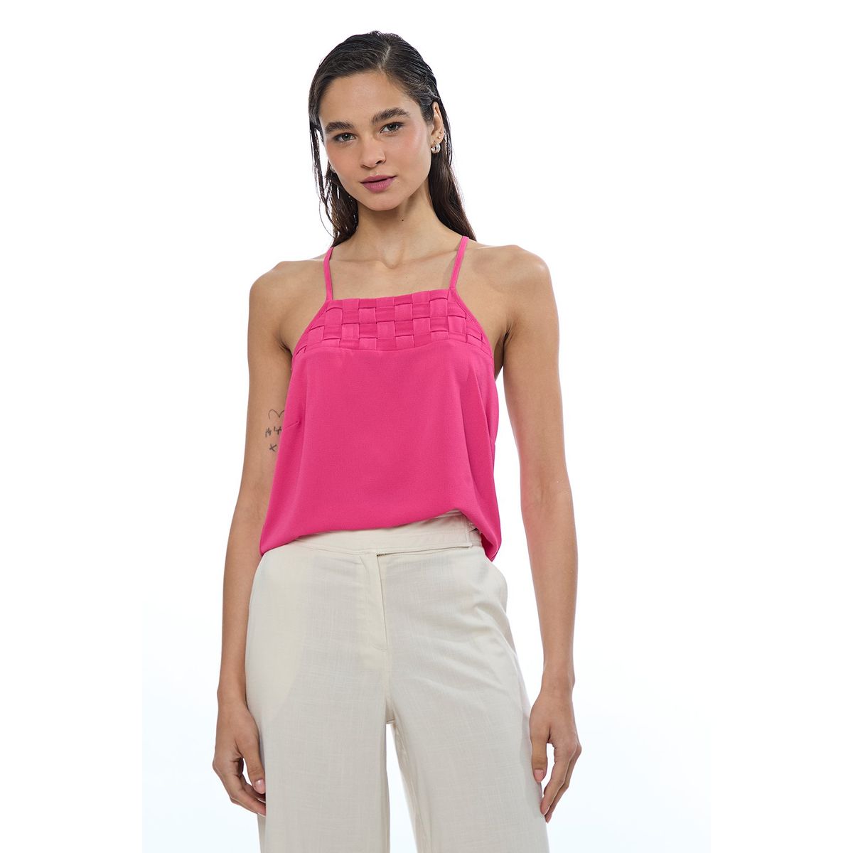 IO - Blusa Sin Mangas Fucsia Mujer Io