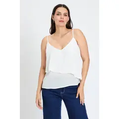 ASH - Blusa Sin Mangas Crudo Mujer