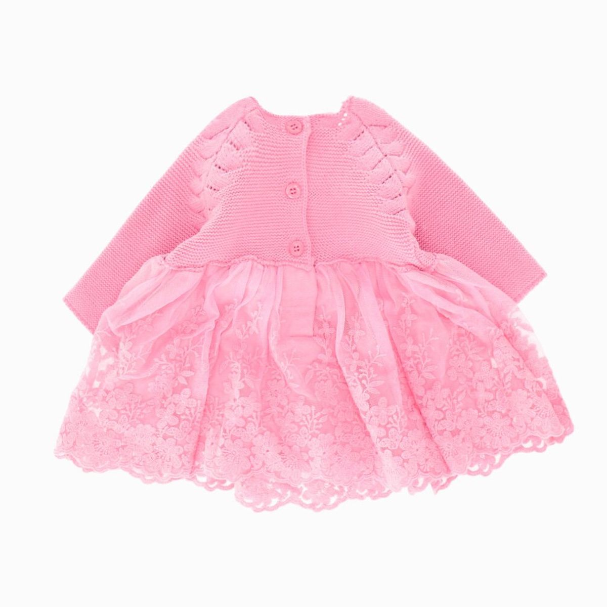 LIMONADA - Vestido recién nacida tejido Coral Limonada