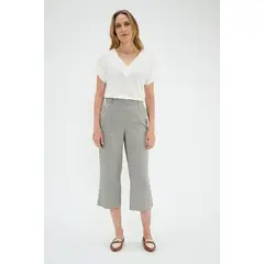 MA GRIFFE - Pantalon Casual Gris Mujer Magriffe