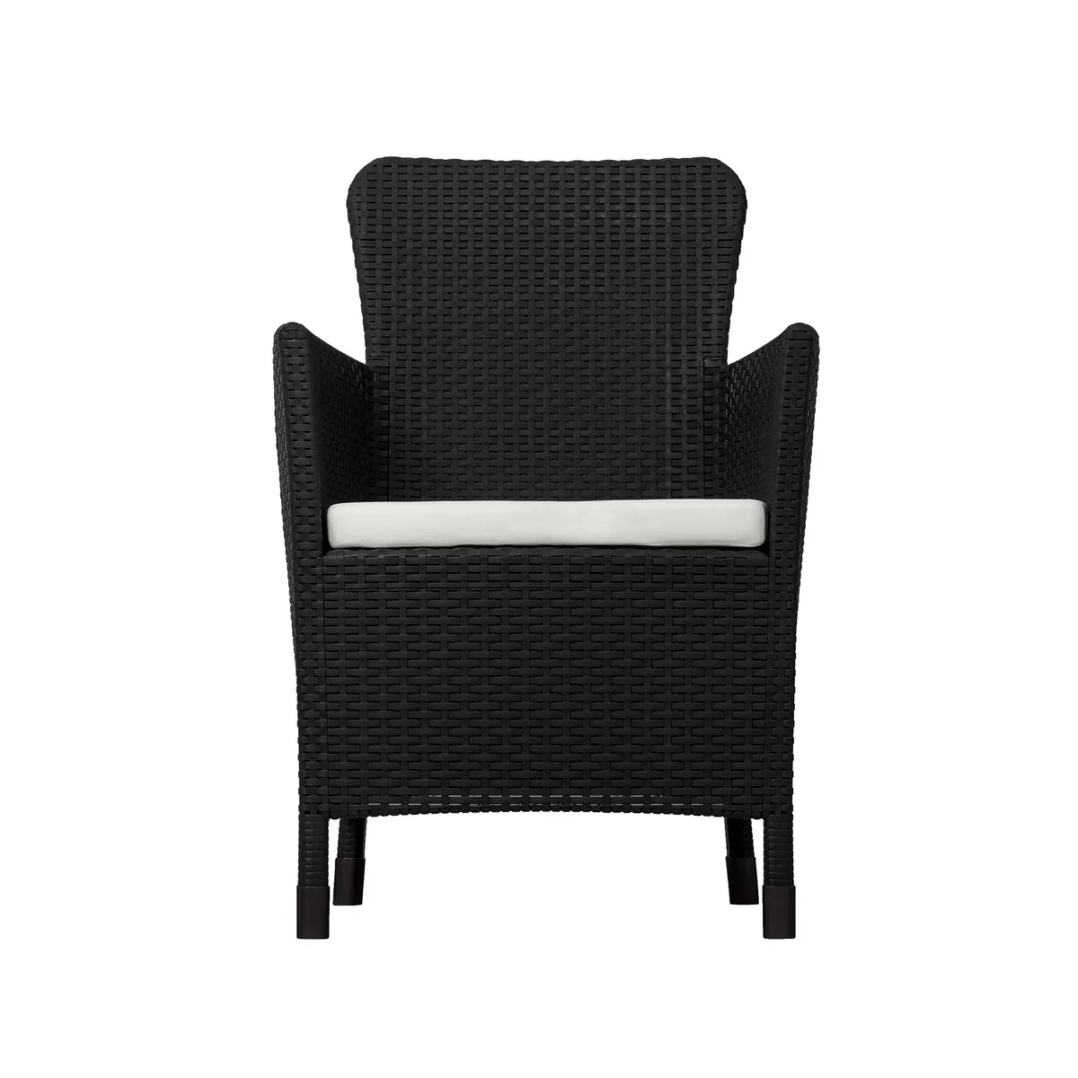 QRUBBER - Juego Terraza Capri Café Oscuro tipo Rattán MQ QRubber