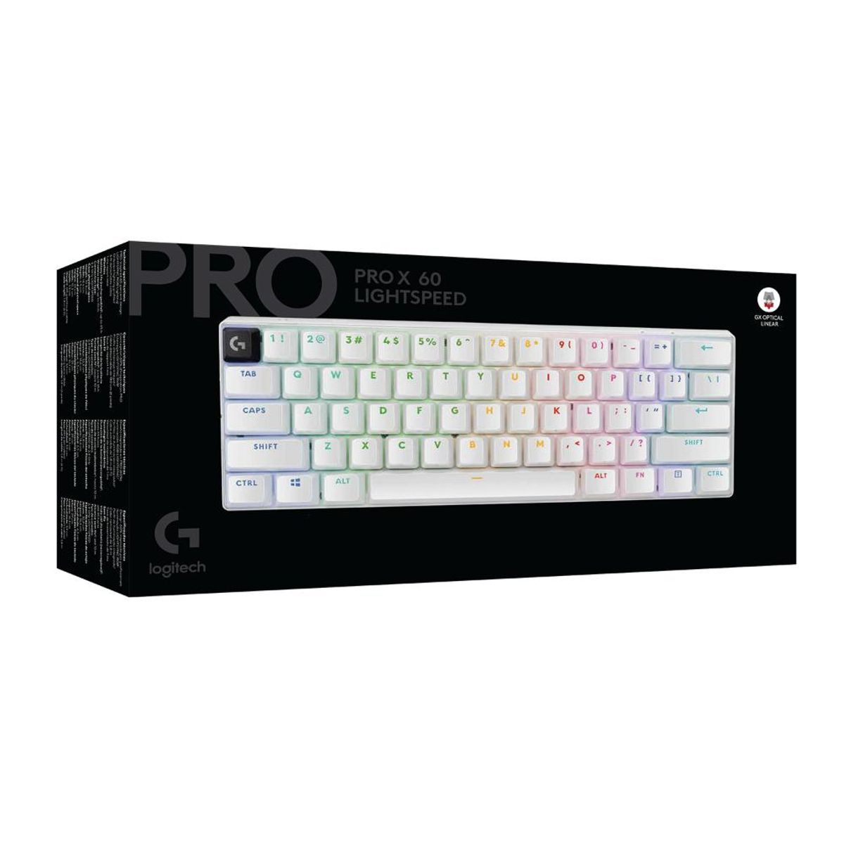 LOGITECH - Teclado Inalámbrico Logitech G Pro X 60 Lightspeed Blanco