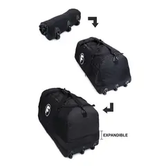 F LA MALETA DE CHILE - Bolso XL Kong negro enrollable con ruedas 130 ltrs F la Maleta