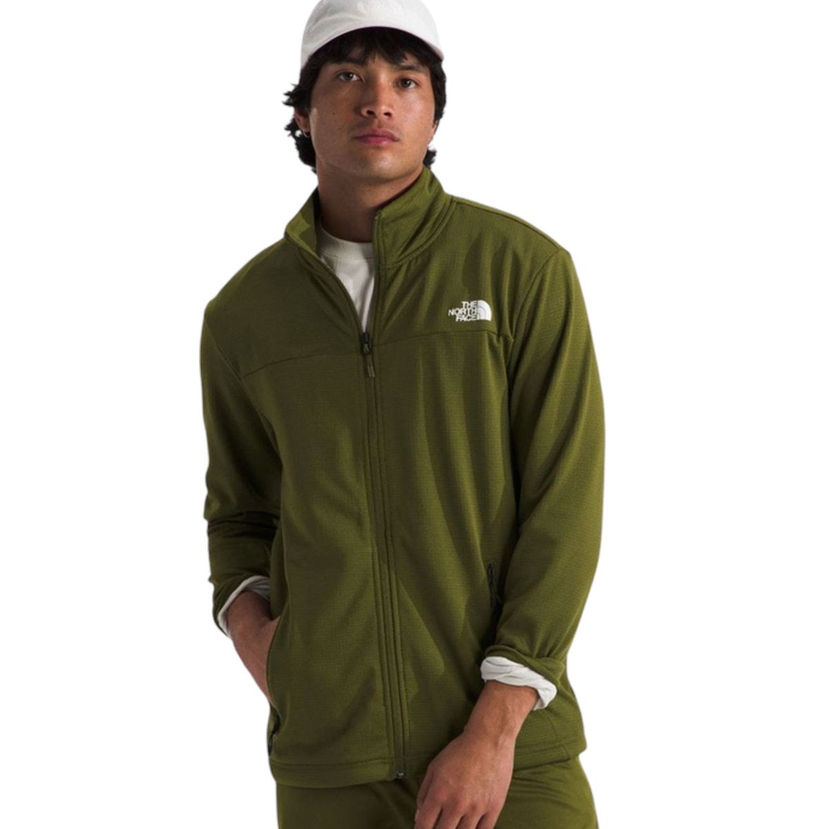 THE NORTH FACE - Polar Cedar Trail Grid Fleece Full Zip Hombre Verde