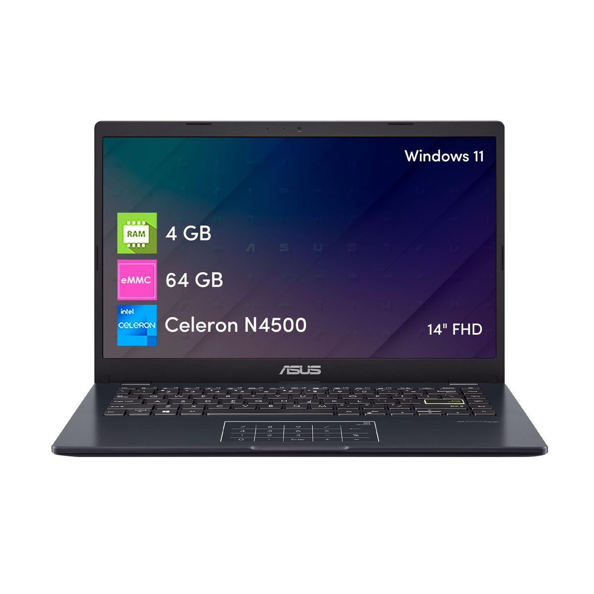 ASUS - Notebook Asus Vivobook Go Celeron 4GB 64GB 14 FHD W11 Azul