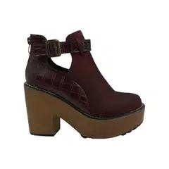PAND G - Botín Rojo Plataforma Mujer
