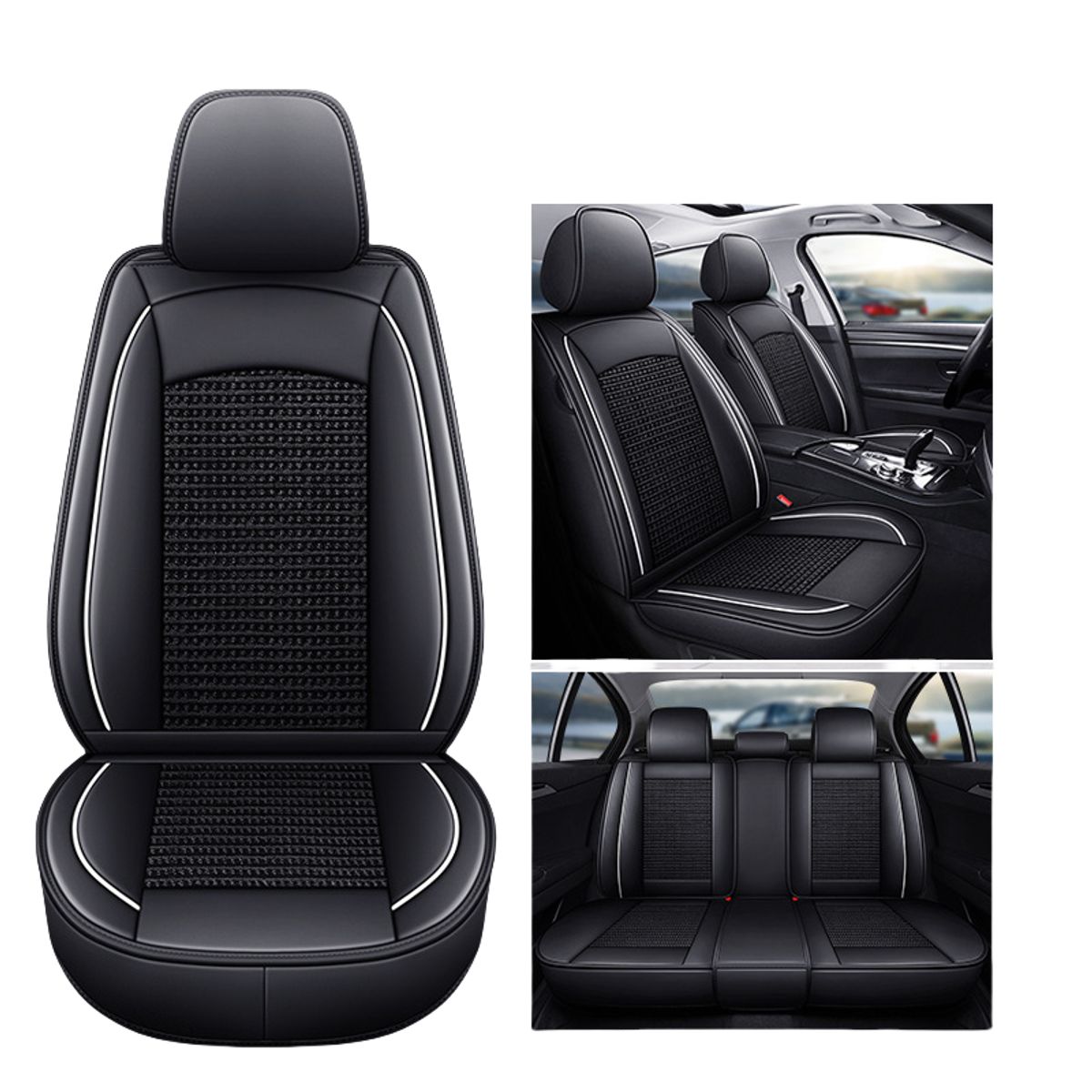 GENERICO - Fundas De Asiento Auto De Cuero Calidad Universal Respirable