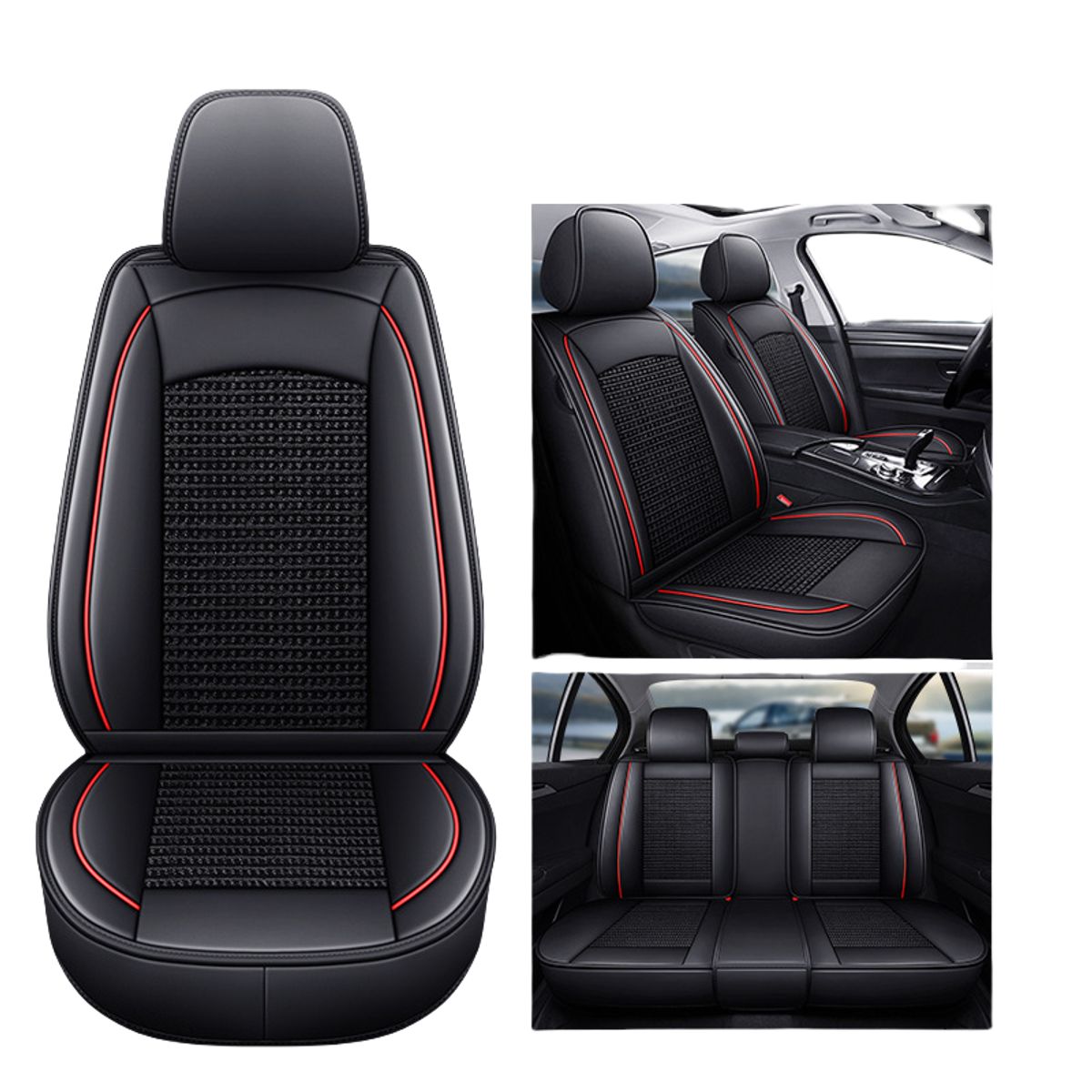 GENERICO - Fundas De Asiento Auto De Cuero Calidad Universal Respirable