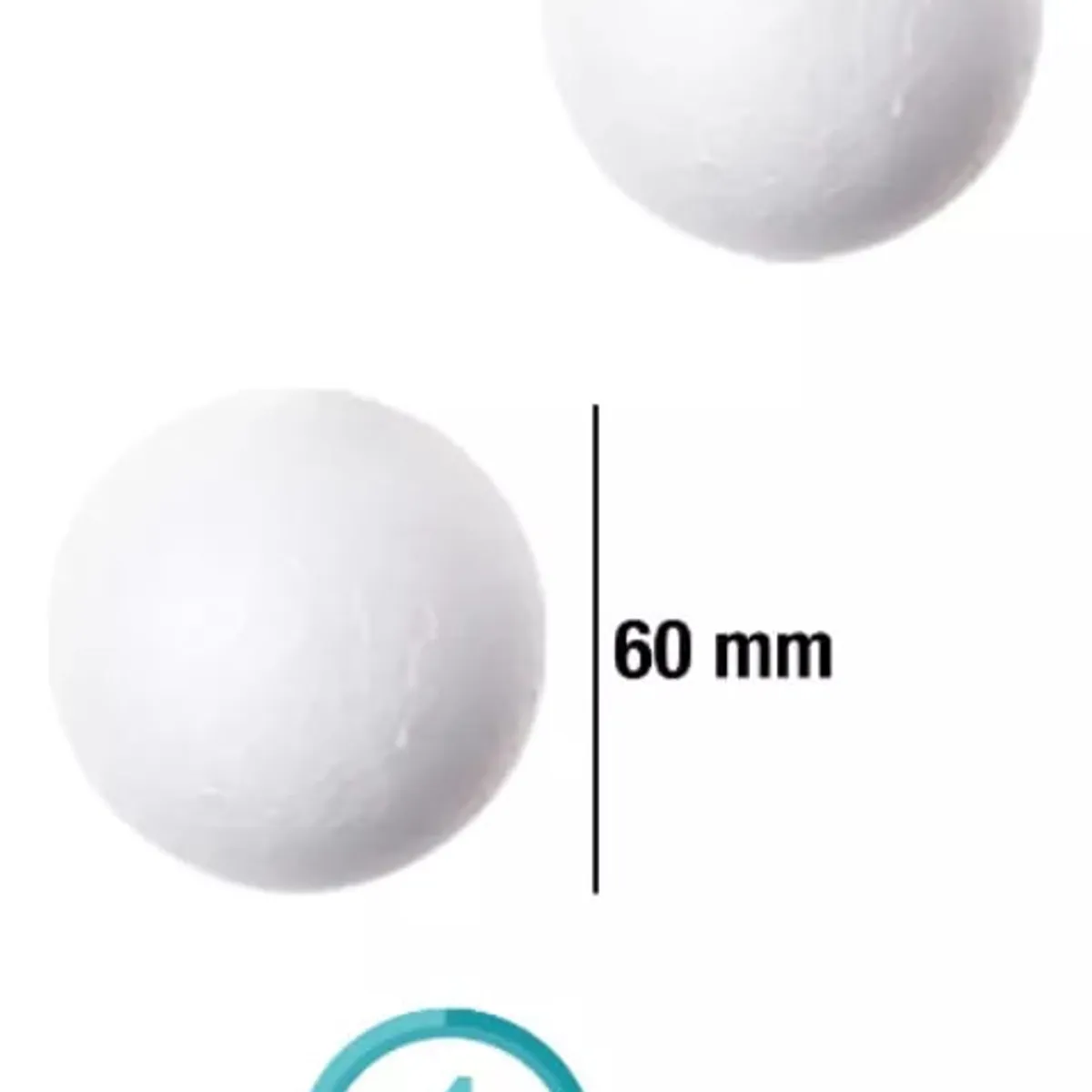 MOTARRO - Esfera De Poliestireno Diámetro De 50 mm 4 Ud (plastoformo)