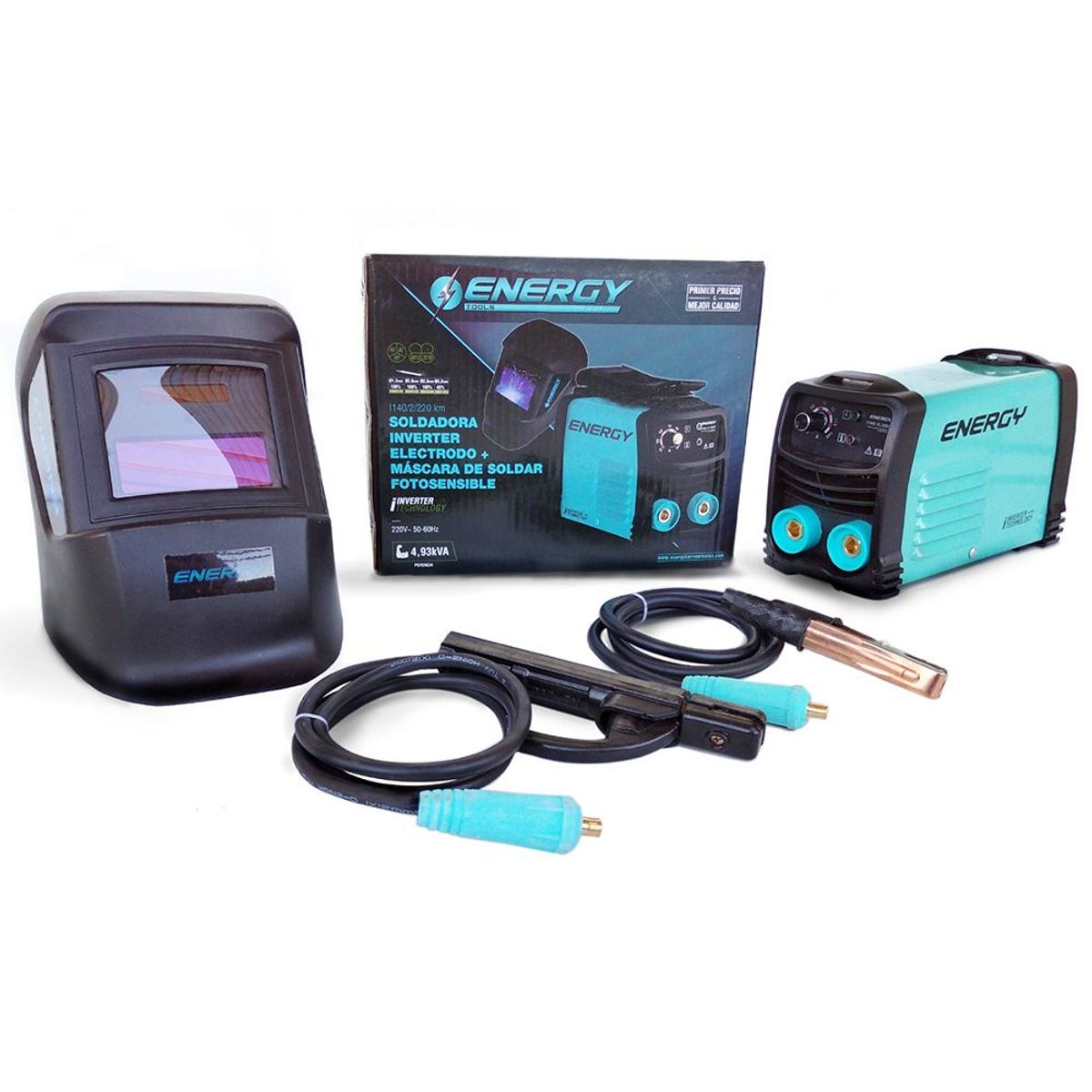 ENERGY - Soldadora Inverter Arco Manual 140amp + Mascara Fotosensible Energy