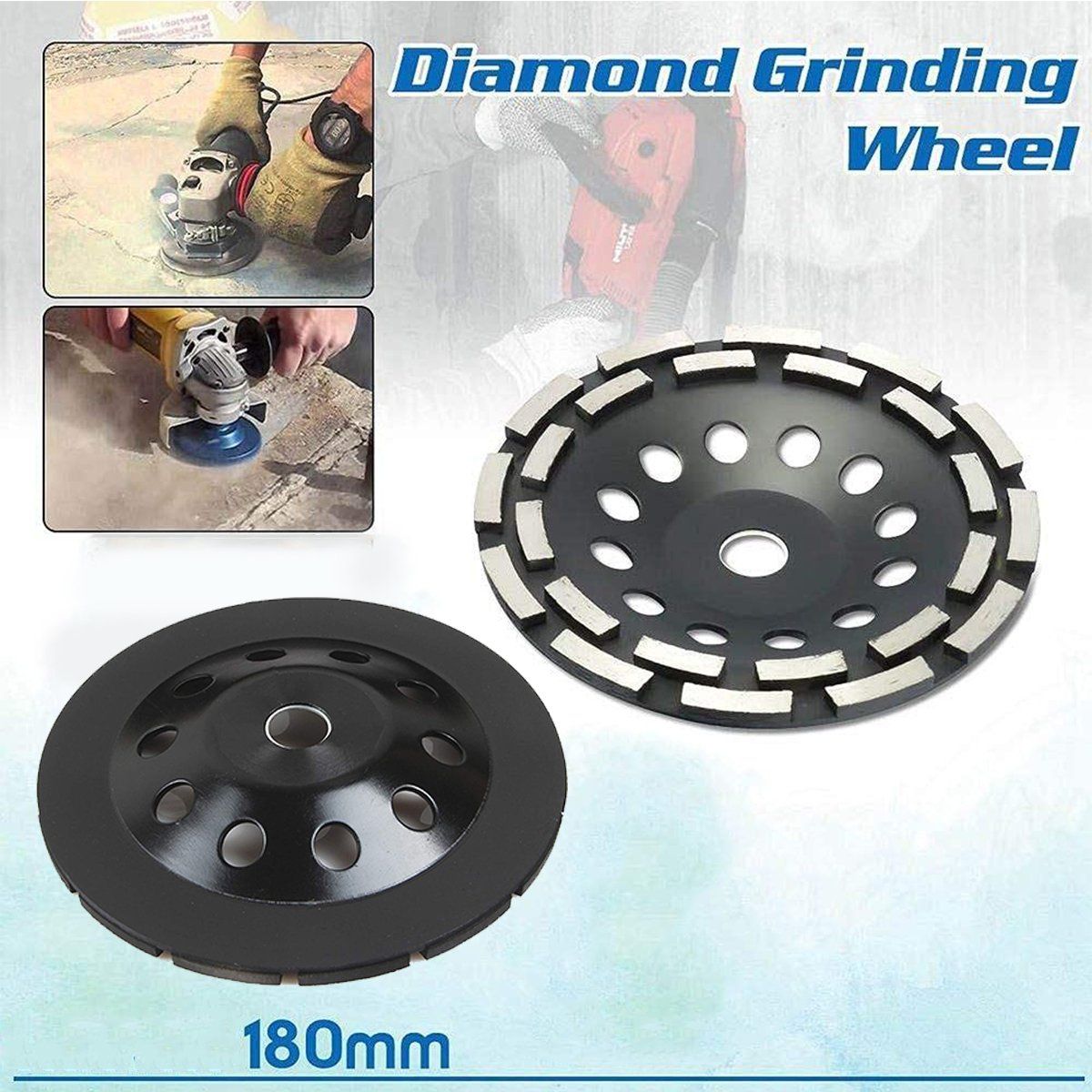 KUANGYE - Disco Copa Diamantado Pulir Turbo 180mm Doble Segmento