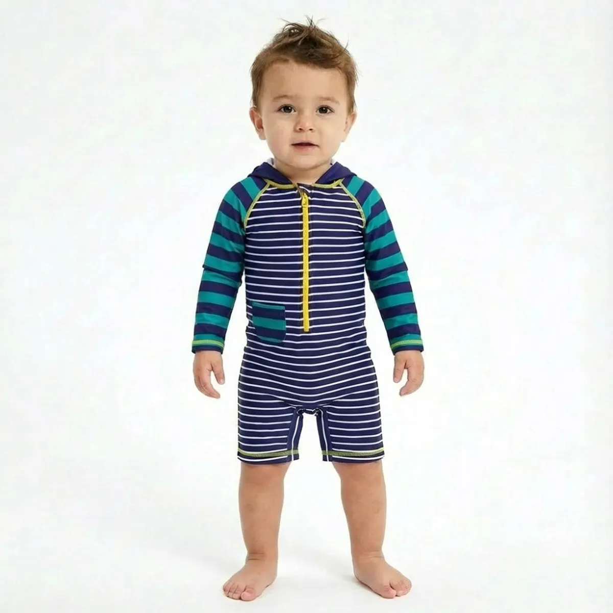 BONVERANO - Traje De Baño Con Capucha Bebé Niños Protección Solar UV