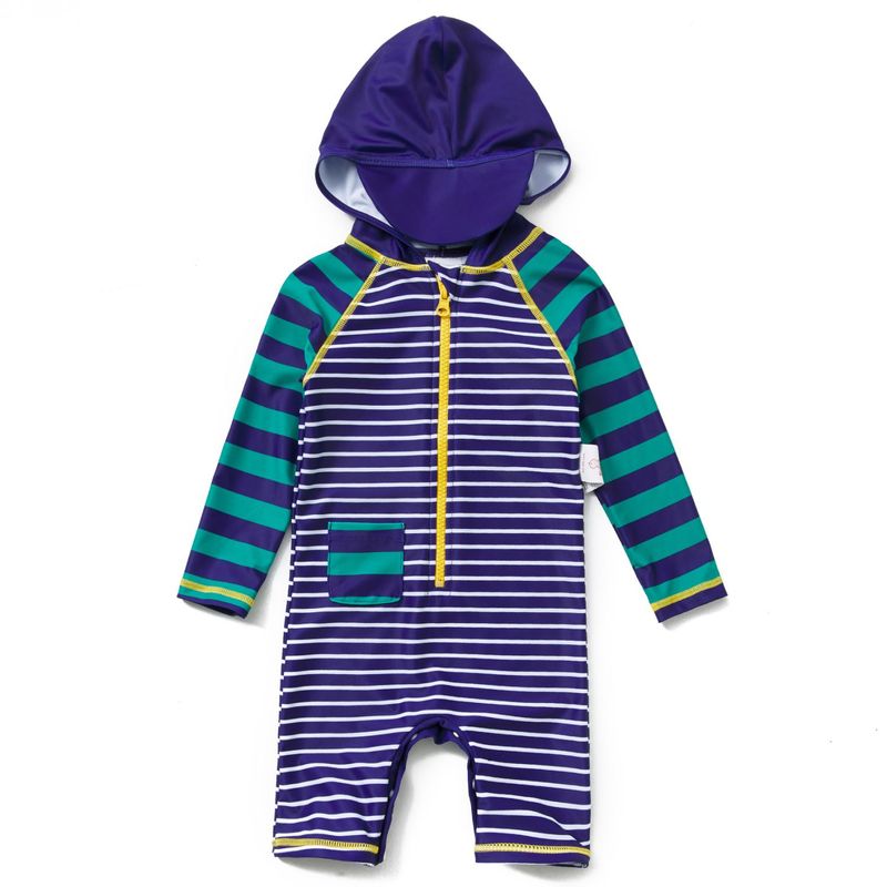 BONVERANO - Traje De Baño Con Capucha Bebé Niños Protección Solar UV_.