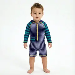 BONVERANO - Traje De Baño Con Capucha Bebé Niños Protección Solar UV