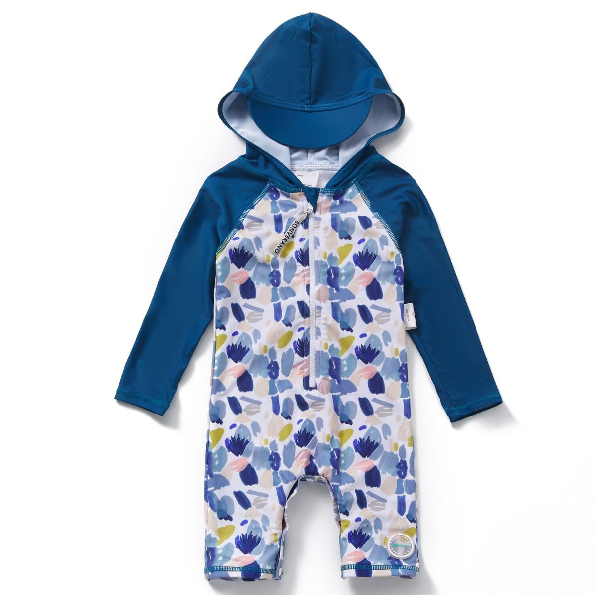 BONVERANO - Traje De Baño Con Capucha Bebé Niños Protección Solar UV_.