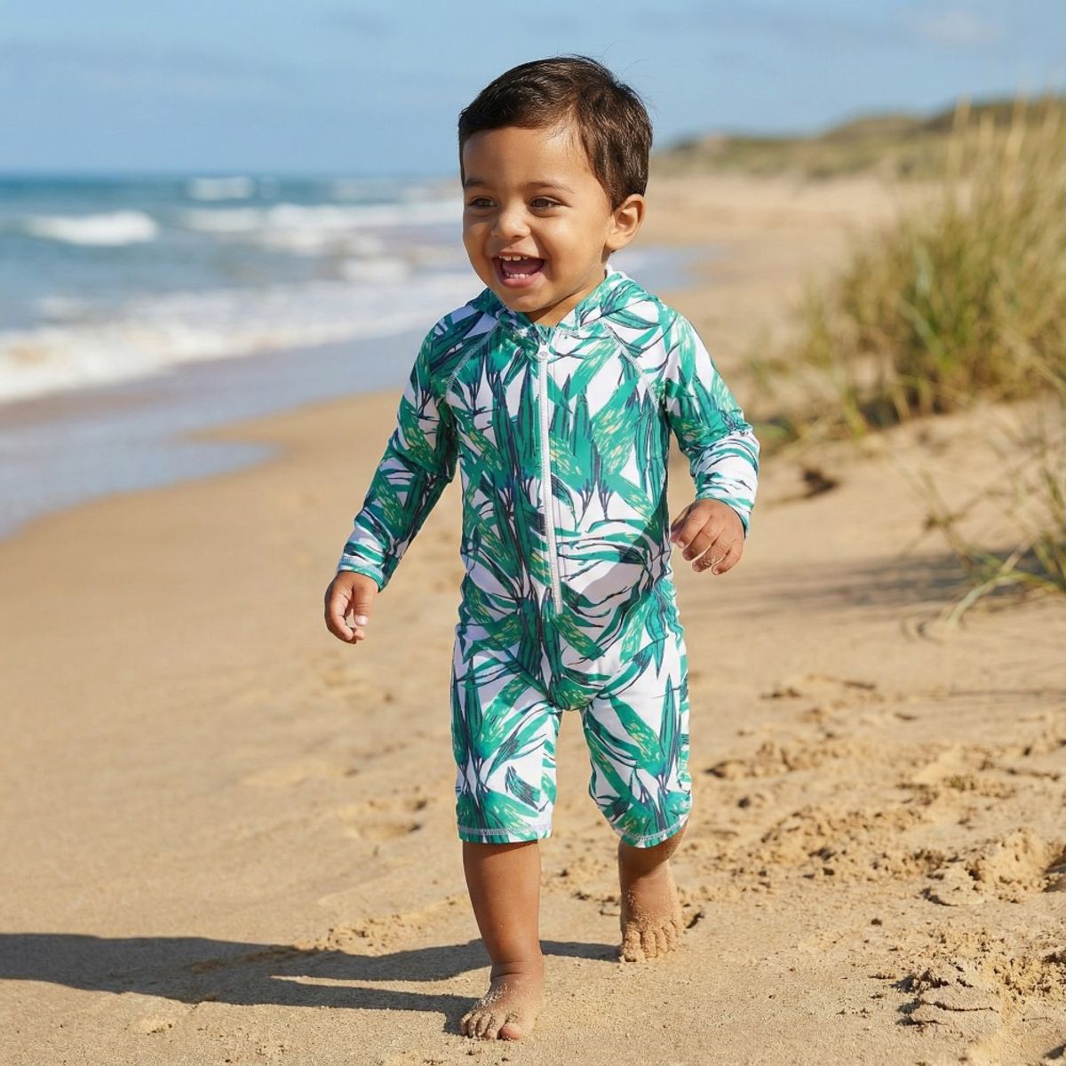 BONVERANO - Traje De Baño Con Capucha Bebé Niños Protección Solar UV