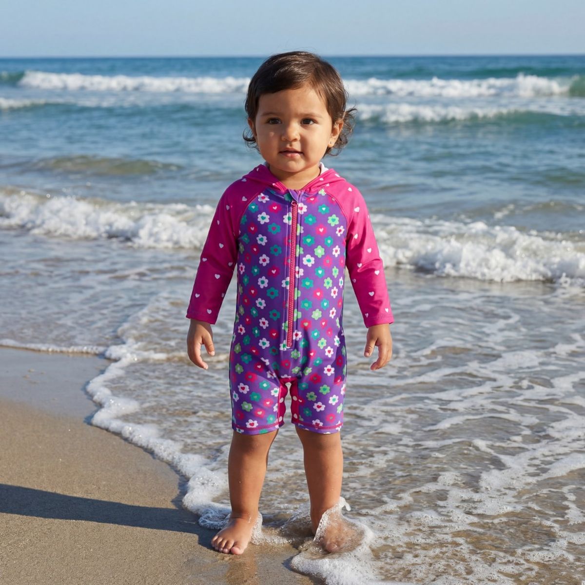 BONVERANO - Traje De Baña Con Capucha Bebé Niños Protección Solar UV