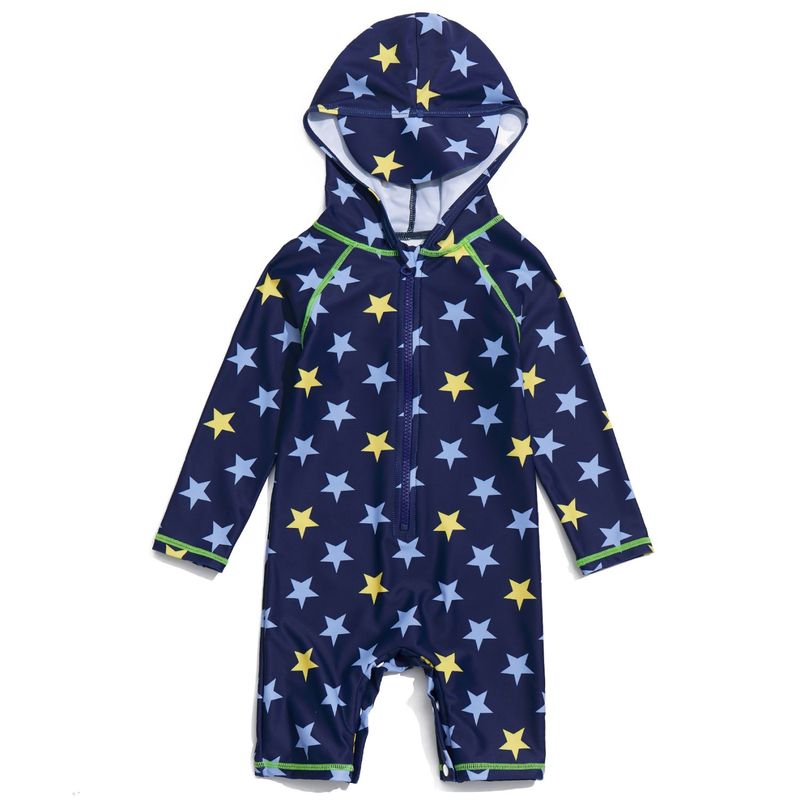 BONVERANO - Traje De Baño Con Capucha Bebé Niños Protección Solar UV_.