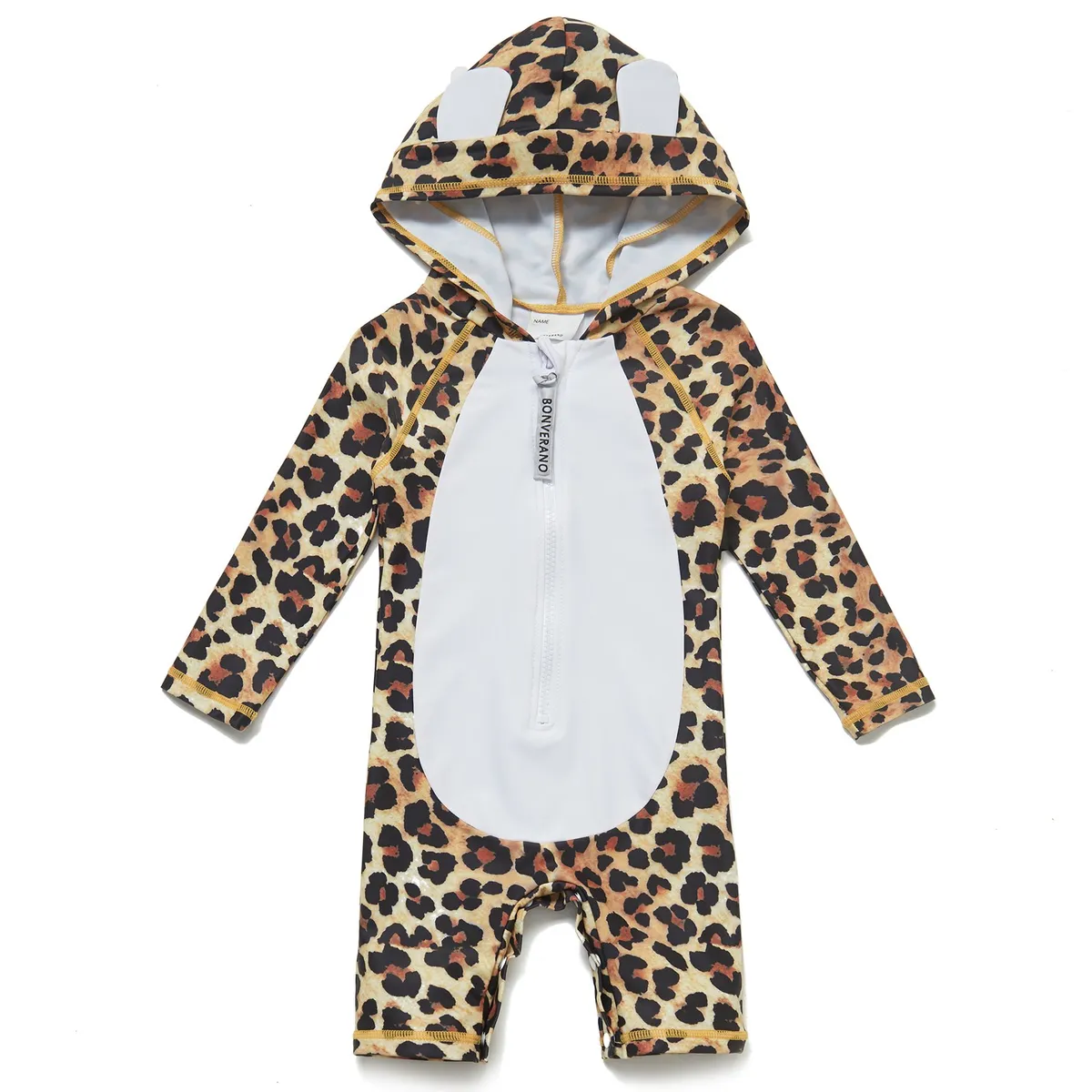 BONVERANO - Traje De Baño Con Capucha Bebé Niños Protección Solar UV_.