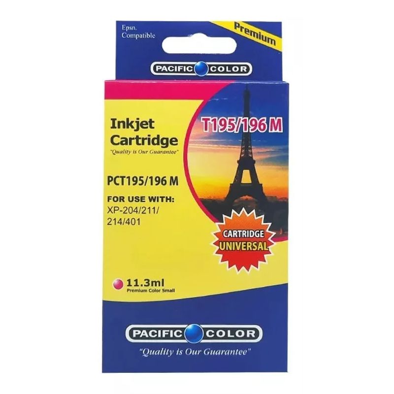 PACIFIC COLOR - Cartucho Tinta Compatible Epson 195XL Magenta