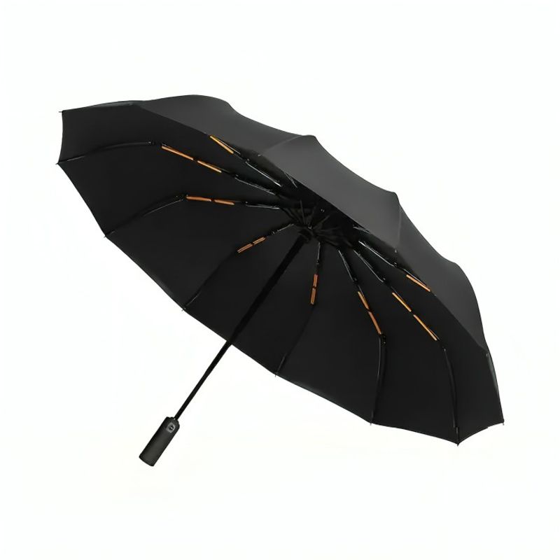 OEM - Paraguas Pliegue Automatico 12 Marco Soporte negro