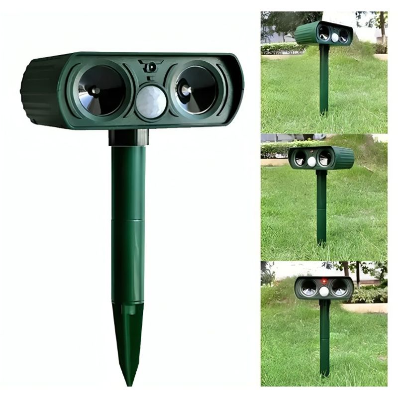OEM - Repelente Gatos Perros Plagas De Jardín Ultrasónico Solar