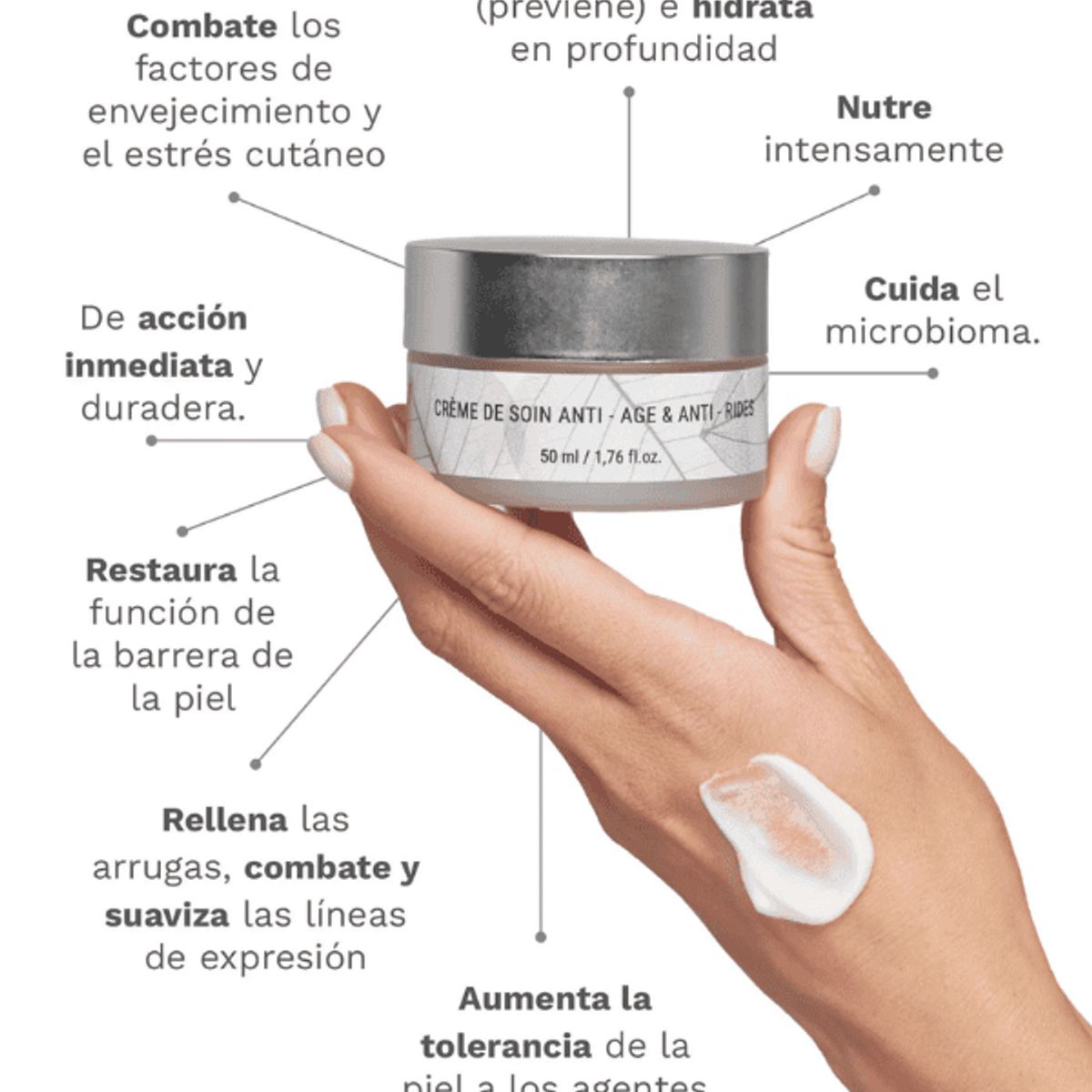 CARACOL NATURAL SKINCARE - Crema Facial Hidratante Anti Edad - Anti Arrugas