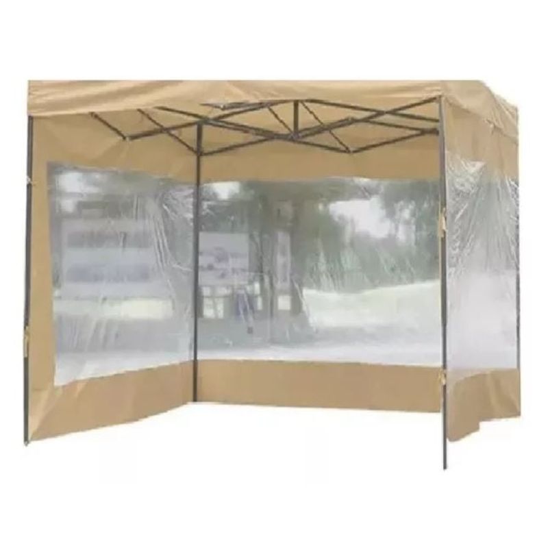 GENERICO - Repuesto Pared Lateral Para Toldo Plegable Crema Transparente 3x3
