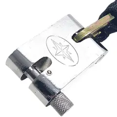 OEM - Cadena Candado Enfundada Antirrobo Bici Moto + 3 Llaves