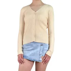 MPROPIA - Sweater Mujer Cardigan Botones Otoño Cuello V Diseño 6013