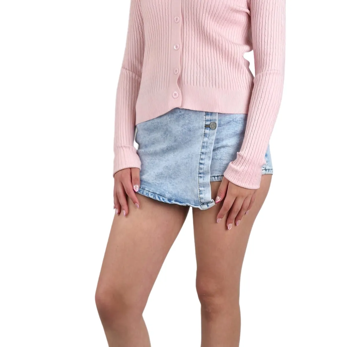 LIKE SHOP - Sweater Mujer Cardigan Botones Otoño Cuello V Diseño 6013