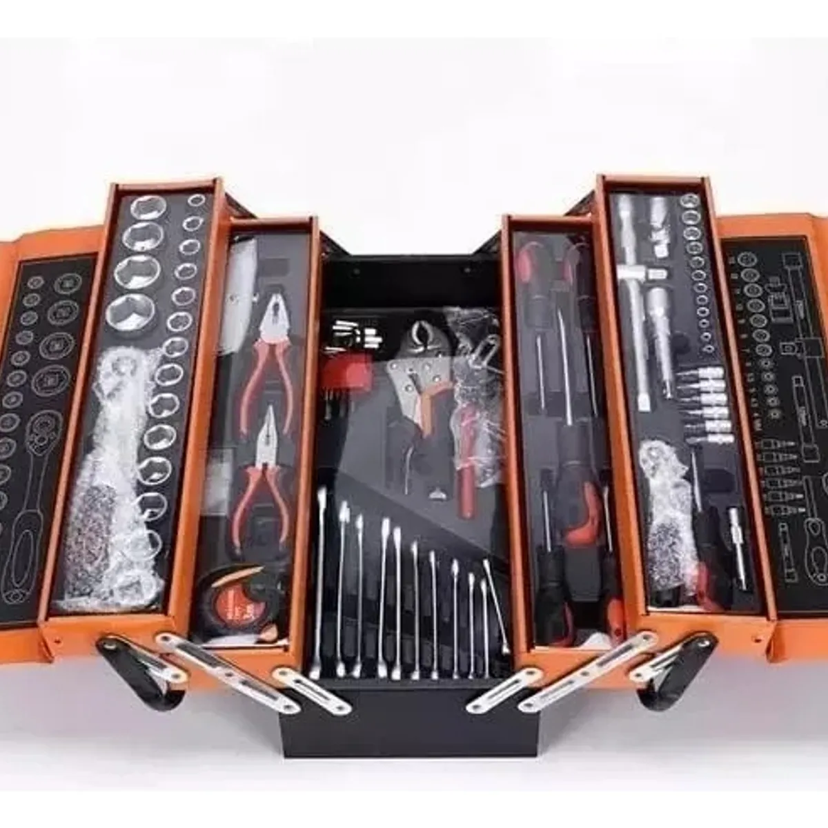 GENERICO - Caja Metálica De Herramientas Plegable Con 85 Piezas