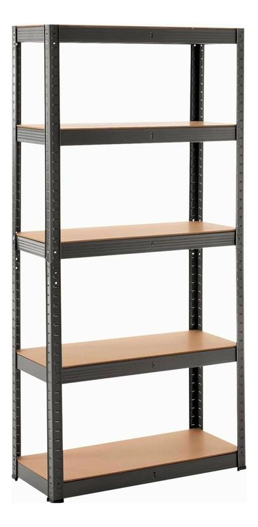 Estante Metalico Armable 180x90x40 Armado Facil Sin Pernos - Negro